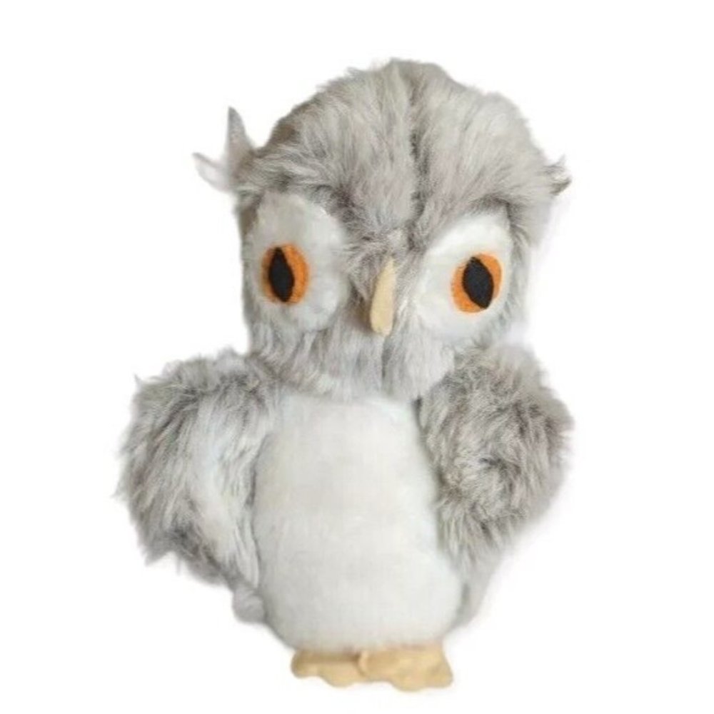 Owl Plush Bird Felt Eyes Stuffed Animal Kitschy Odd Cottagecore Vtg 9" Handmade?